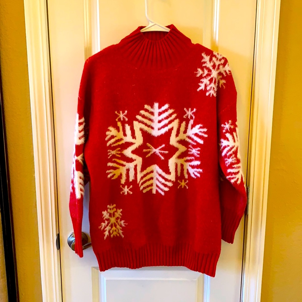 AndTheWhy Snow Flake Sweater S/M